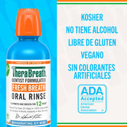 TheraBreath Invigorating Icy Mint Enjuague Bucal 16oz - Farmacias Arrocha