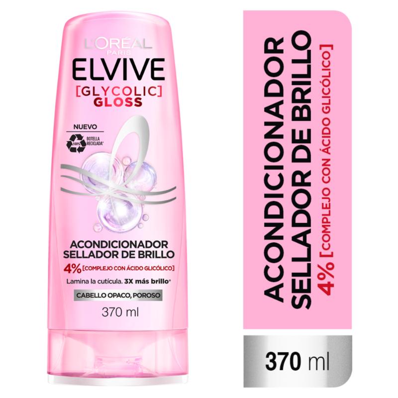 Acondicionador L'Oreal Paris Elvive Glycolic Gloss 370 Ml - Farmacias Arrocha
