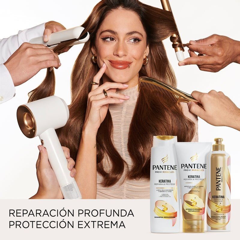 Crema Para Peinar Pantene Pro - v Miracles Keratina Repara Y Protege Termoprotectora 300 ml - Farmacias Arrocha