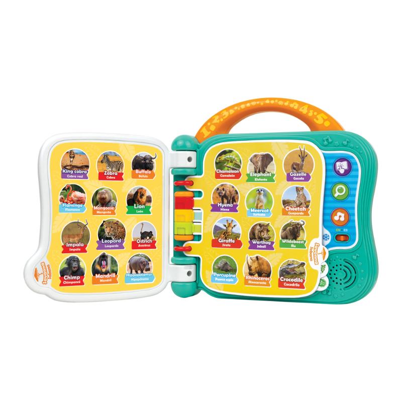 Winfun Libro Educativo Bilingüe Español-Inglés Con 11 Páginas, 3 Modos De Juego, 110 Palabras Y Más De 128 Sonidos, Para Niños +12 Meses (Juguete Con Asa)
