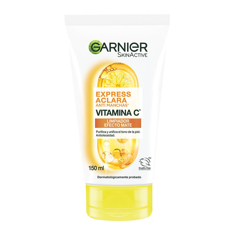 Garnier Express Aclara Gel Limpiador Vitamina C 150 ml - Farmacias