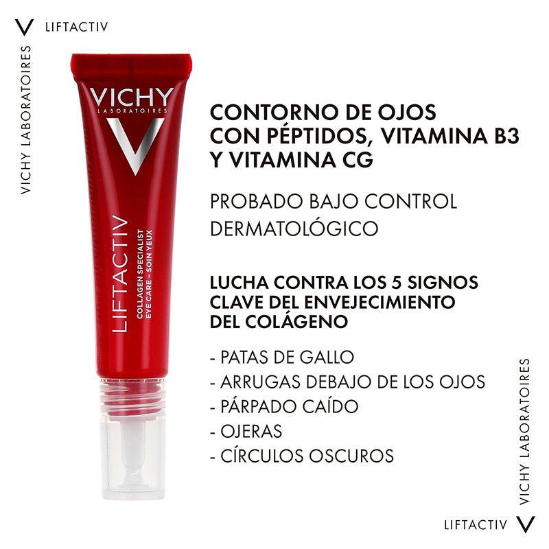 Vichy Liftactiv Collagen Specialist Contorno de Ojos 15ml - Farmacias Arrocha