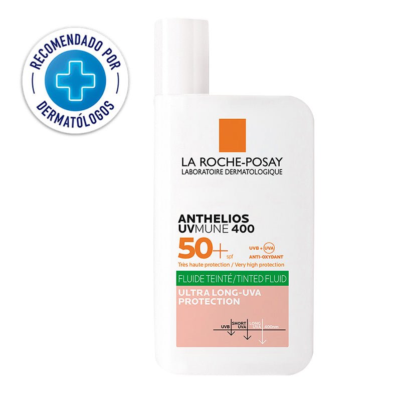 La Roche Posay Anthelios Uvmune 400 Oil Control Protector Solar Fluido Con Color Spf50+ 50Ml - Farmacias Arrocha