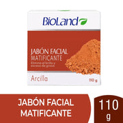Bioland Jabón Facial Arcilla En Barra 110g - Farmacias Arrocha