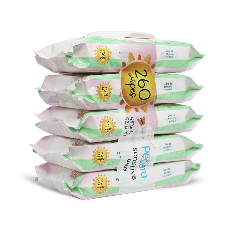 Pecora Baby Wipes Sensitive 5X52'S - Farmacias Arrocha