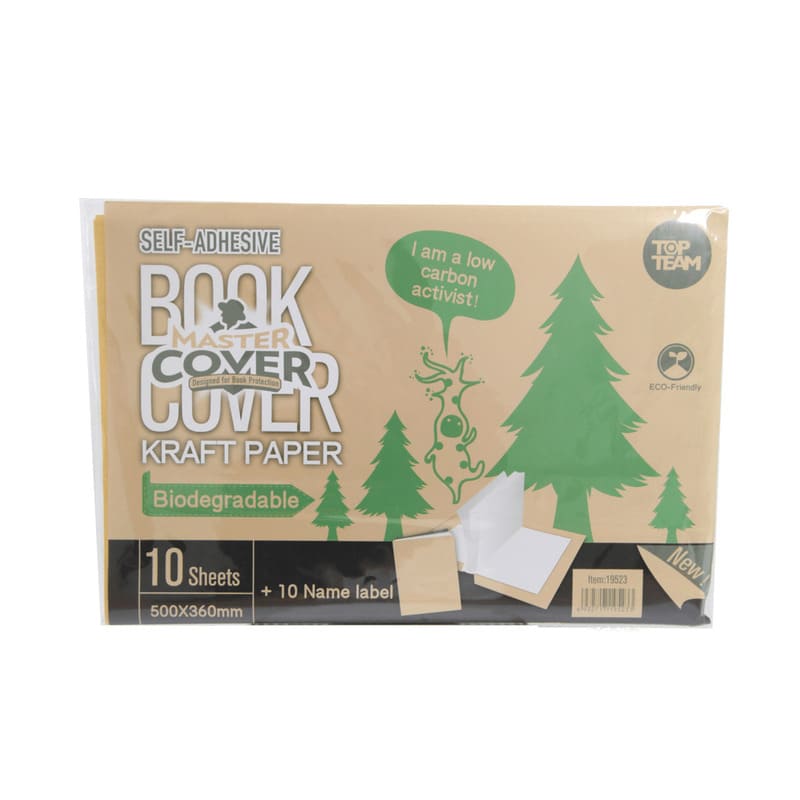 Top Team Kraft Paper Book Cover In Sheet - Adhesive - Farmacias Arrocha