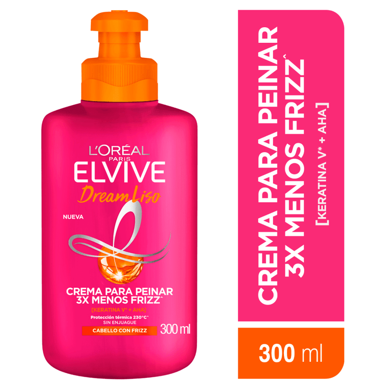 Crema Para Peinar Elvive Dream Liso L'OREAL PARIS 300 Ml - Farmacias Arrocha