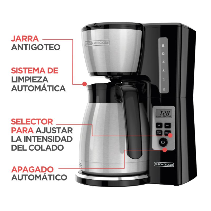 Cafetera B+D Digital Programable 12 taza - Farmacias Arrocha