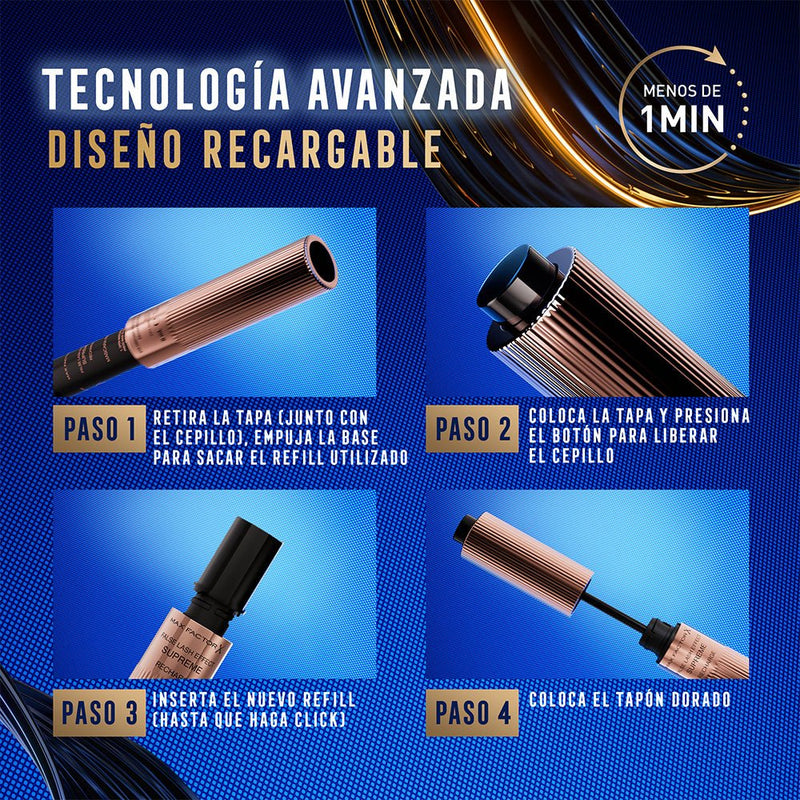 Max Factor Fle Supreme Recharge Mascara - Refil - Farmacias Arrocha