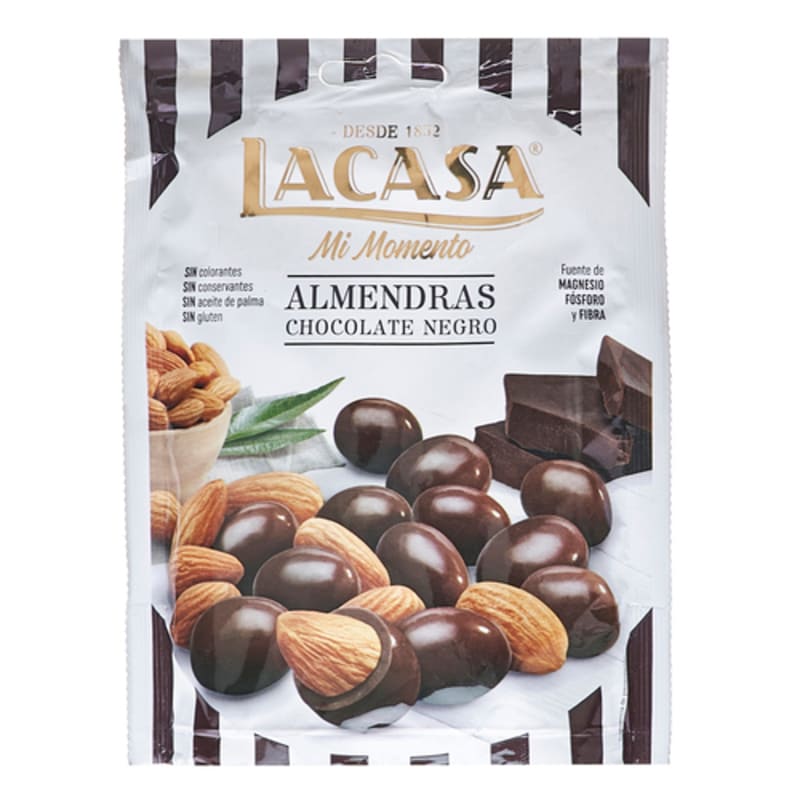 LaCasa Choco Negro Lacasa Almendra Bag 125Gr - Farmacias Arrocha