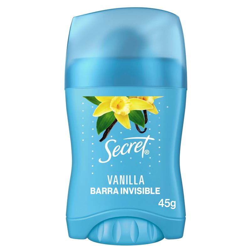 Barra Invisible Antitranspirante Secret Vainilla 45 g - Farmacias Arrocha