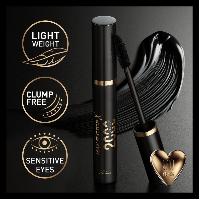 Max Factor 2000 Calorie Waterproof Volume Mascara Rich Black - Farmacias Arrocha