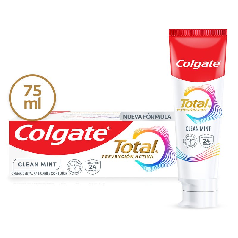 Pasta Dental Colgate Total 12 Clean Mint 75 ml - Farmacias Arrocha