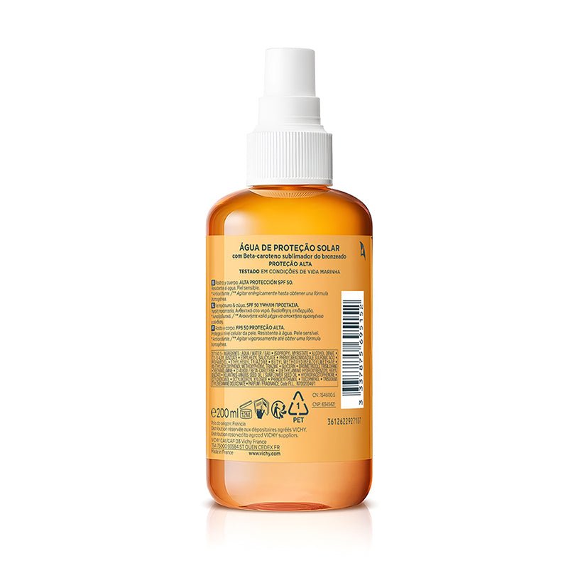 Vichy Capital Soleil Agua de Protección Solar SPF 50+ Spray 200ml - Farmacias Arrocha