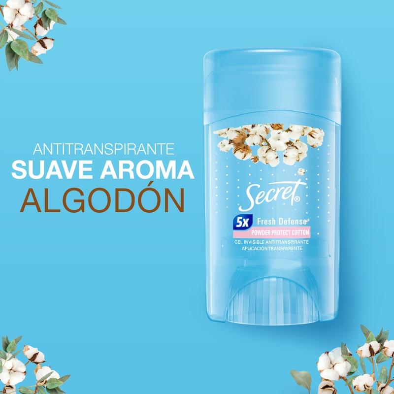 Gel Invisible Antitranspirante Secret Powder Protect Cotton 45 g - Farmacias Arrocha