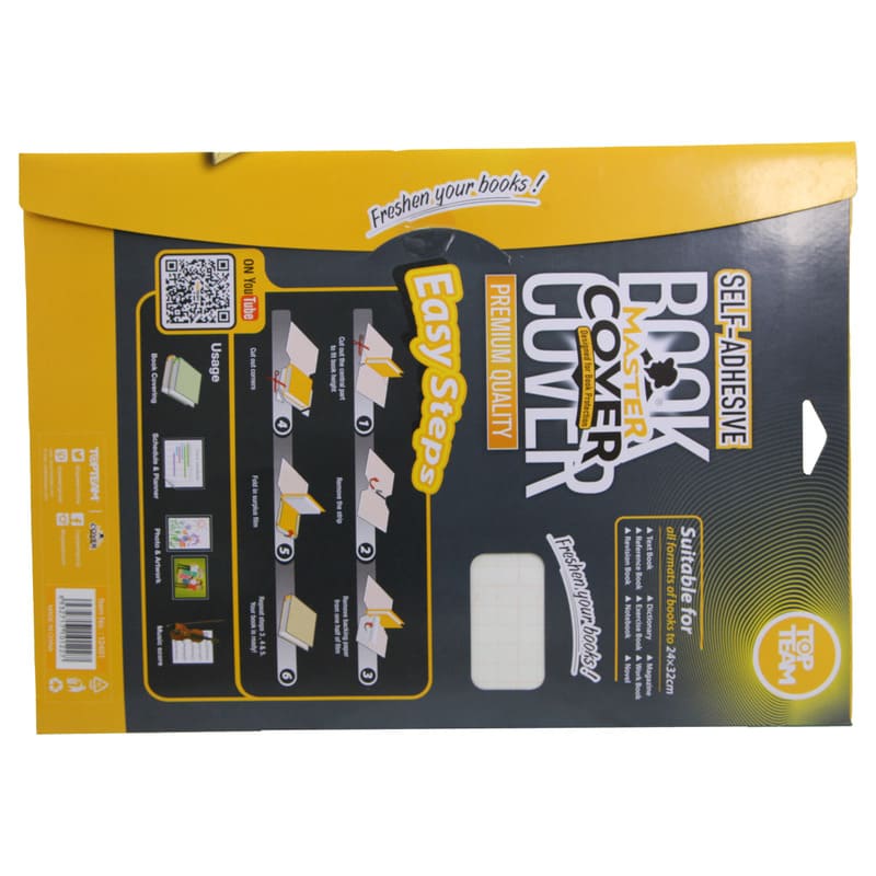 Top Team Pvc Clear Self Adhesive Book Cover - Farmacias Arrocha