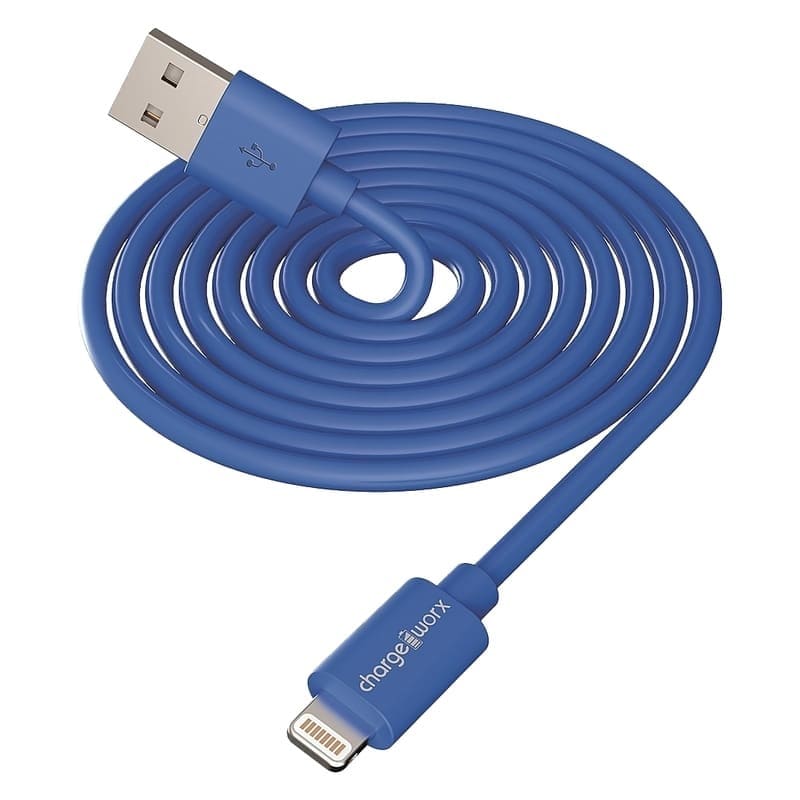 Chargeworx Cable Lightning 3FT Azul - Farmacias Arrocha