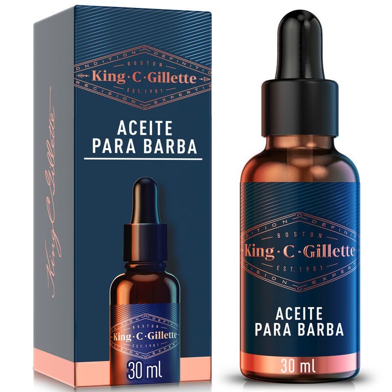 Aceite para barba King C. Gillette con Argán, 30ml - Farmacias Arrocha