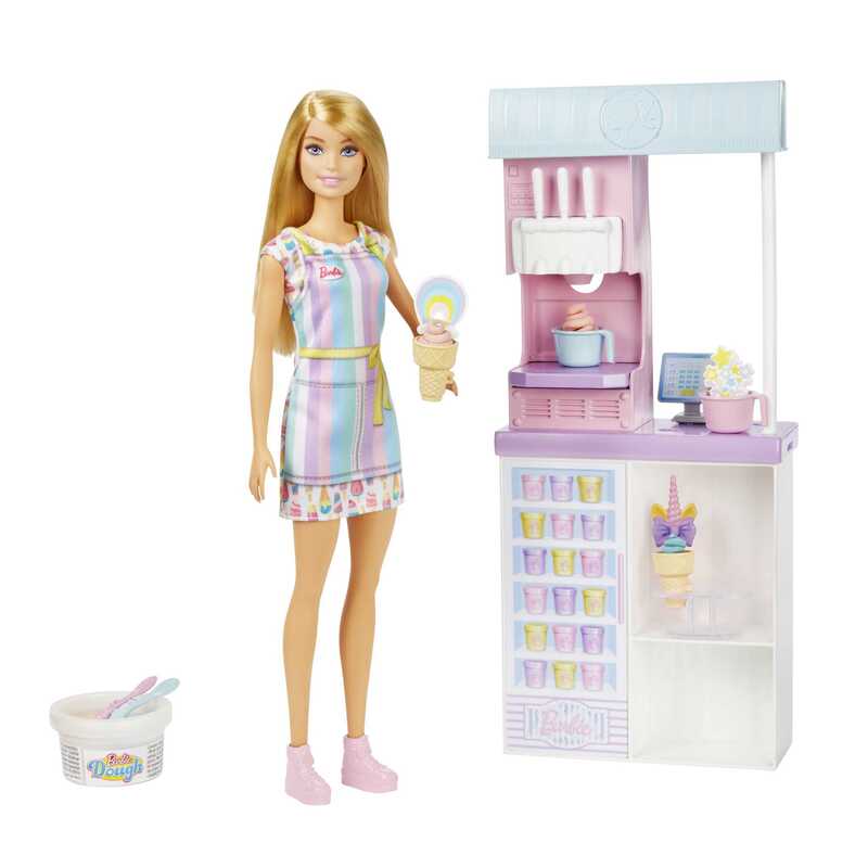 Barbie Profesiones Set de Juego Heladería Con Muñeca - Farmacias Arrocha