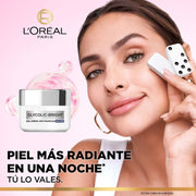 Crema Gel Hidratante Facial Noche L'Oréal Paris Glycolic Bright Antimanchas Ácido Glicólico y Niacinamida 50 ml - Farmacias Arrocha