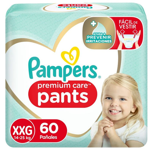 Pañales Pampers Premium Care Pants Talla XXG, 60 unidades - Farmacias Arrocha