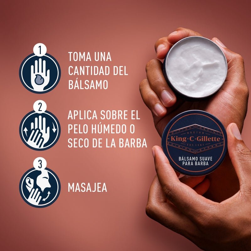 Bálsamo para barba King C. Gillette cuidado y suvavidad de barba 75ml - Farmacias Arrocha