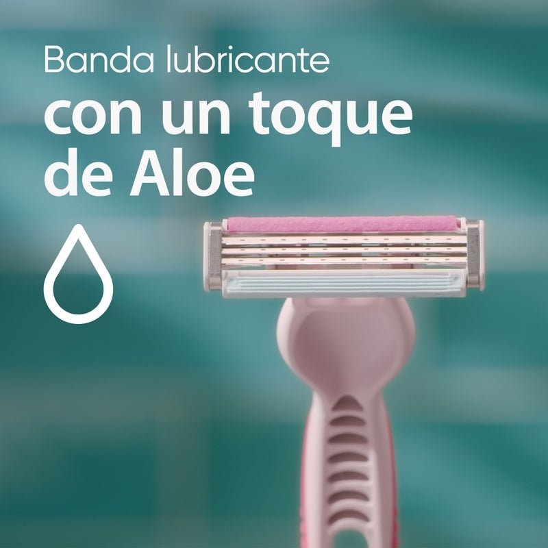 Máquina de afeitar para Mujer Gillette Venus Suave con Aloe y 3 hojas 4 uds - Farmacias Arrocha