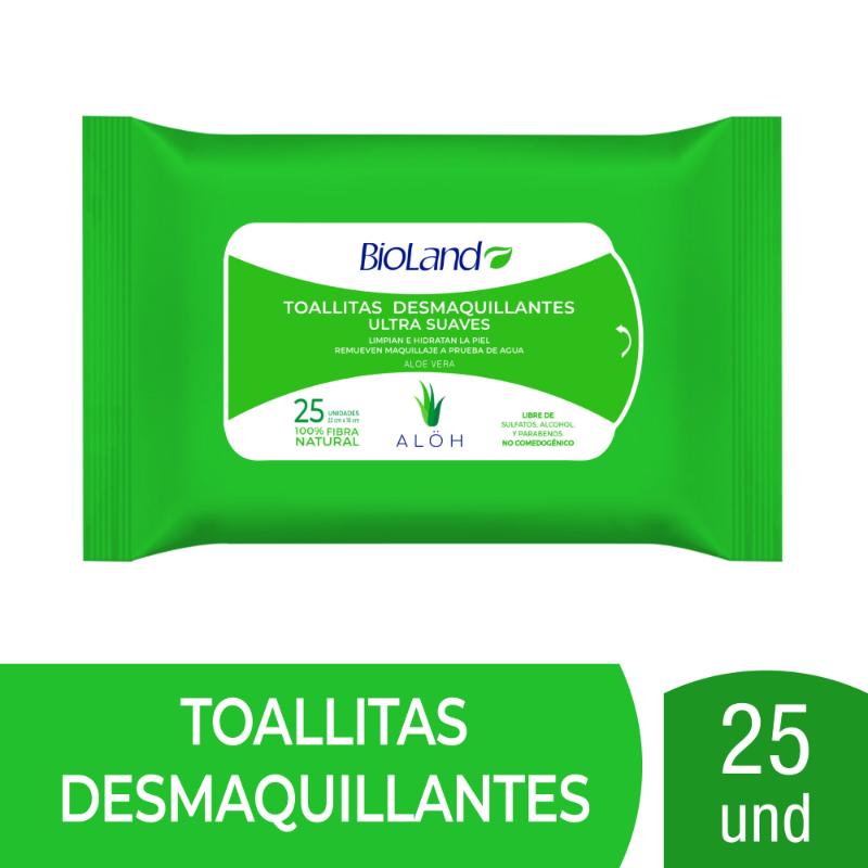Bioland Toallitas Desmaquillantes 25 Unid. - Farmacias Arrocha