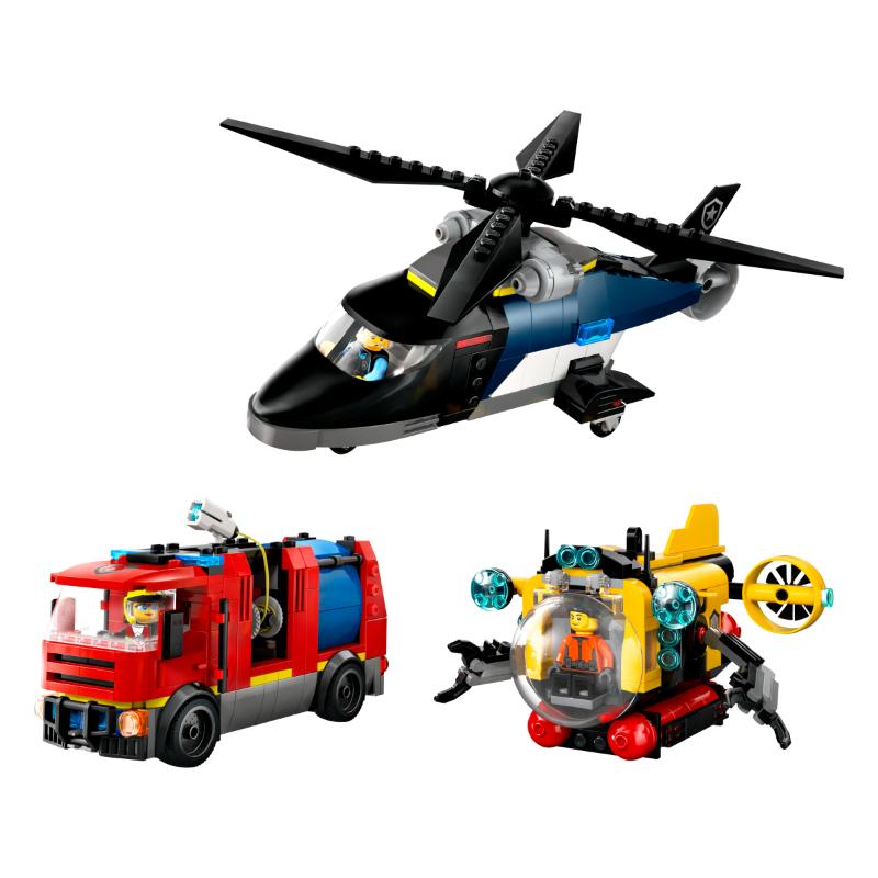 Lego Remix: Helicóptero, Camión de Bomberos y Submarino - Farmacias Arrocha