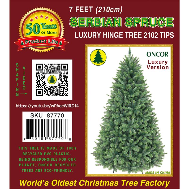 Oncor Pino de 7' Luxury Serbian Spruce Hing - Farmacias Arrocha