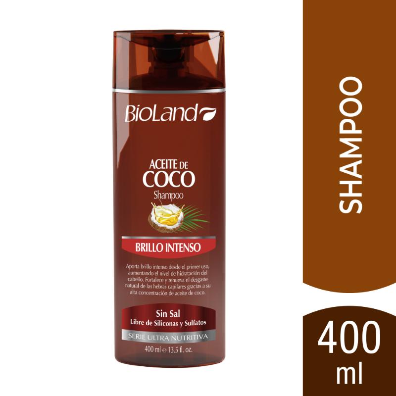 Bioland Shampoo Aceite Coco Brillo Intenso - Farmacias Arrocha