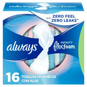 Toallas Femeninas con alas Always Infinity Flexfoam Flujo Abundante 16 Unidades - Farmacias Arrocha