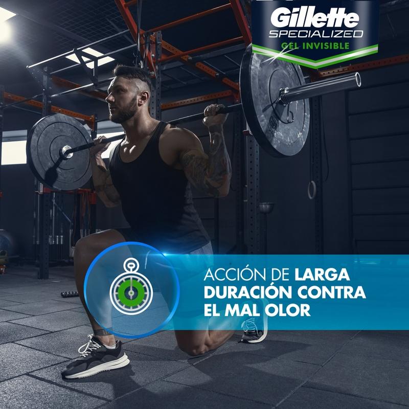 Gel Invisible Antitranspirante Gillette Specialized Power Rush 82 g - Farmacias Arrocha