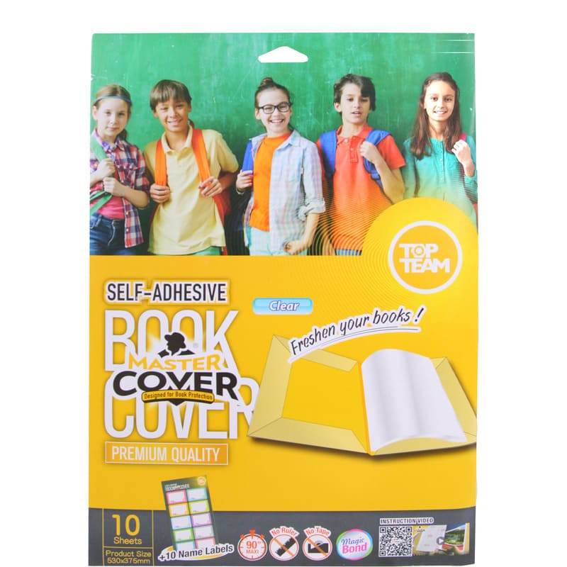 Top Team Pvc Clear Self Adhesive Book Cover - Farmacias Arrocha
