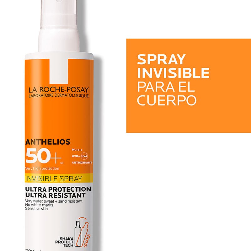 La Roche Posay Anthelios Protector Solar Spray Invisible Spf 50+ 200 Ml - Farmacias Arrocha
