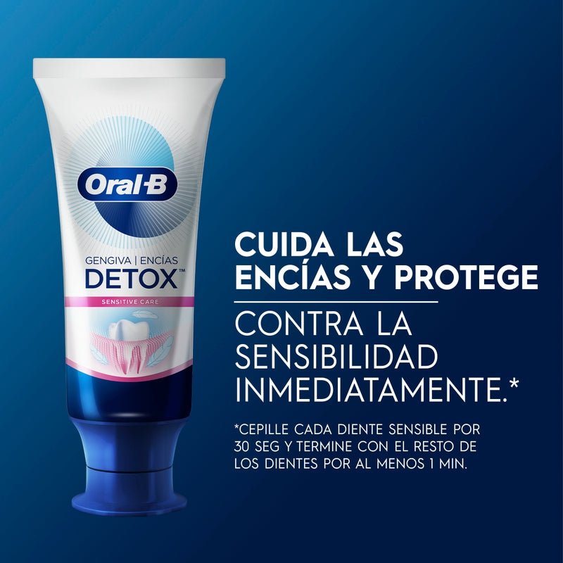 Pasta de dientes Oral - B Encías detox Sensitive Care con Flúor 75 ml - Farmacias Arrocha