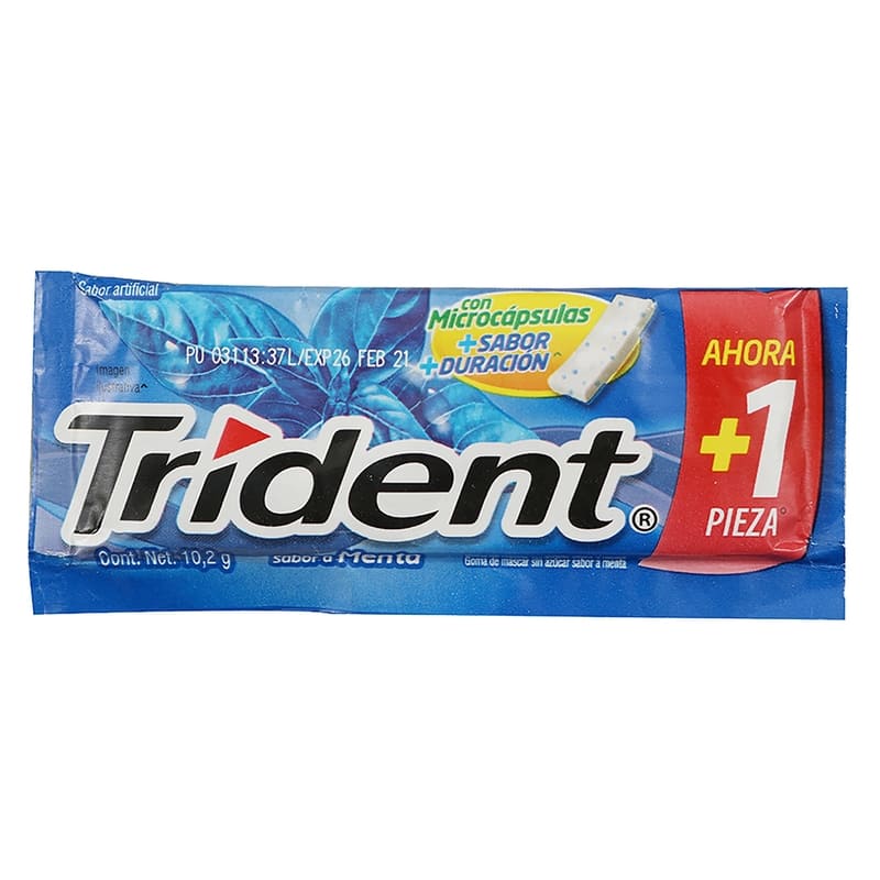 Trident Chicle Sabor Menta 8.5gr - Farmacias Arrocha