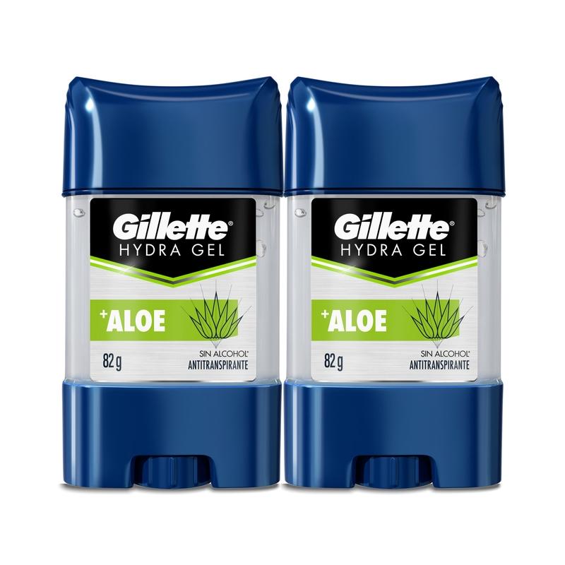 Antitranspirante Gillette Hydra Gel Aloe 82 g, 2 Unidades - Farmacias Arrocha