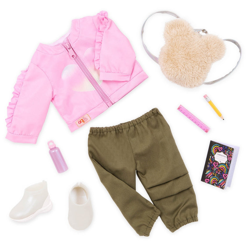Set de Chaqueta y Mochila Rosa para Muñeca de 18” - Farmacias Arrocha