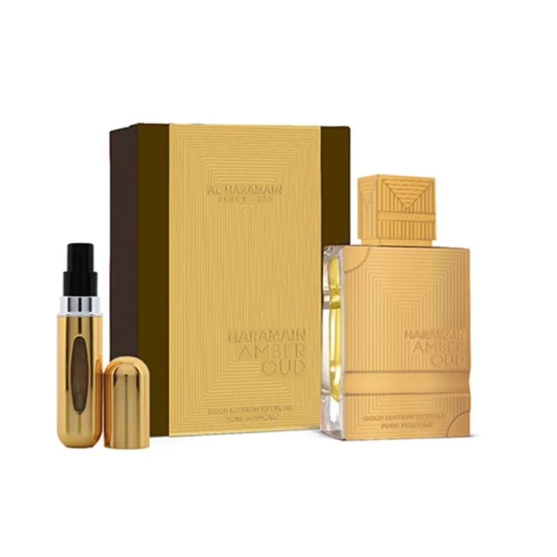 AL HARAMAIN AMBER OUD ゴールドエディション香水ボックス付き Al Haramain Unisex Amber Oud Gold Edition Extreme Pure + Refill