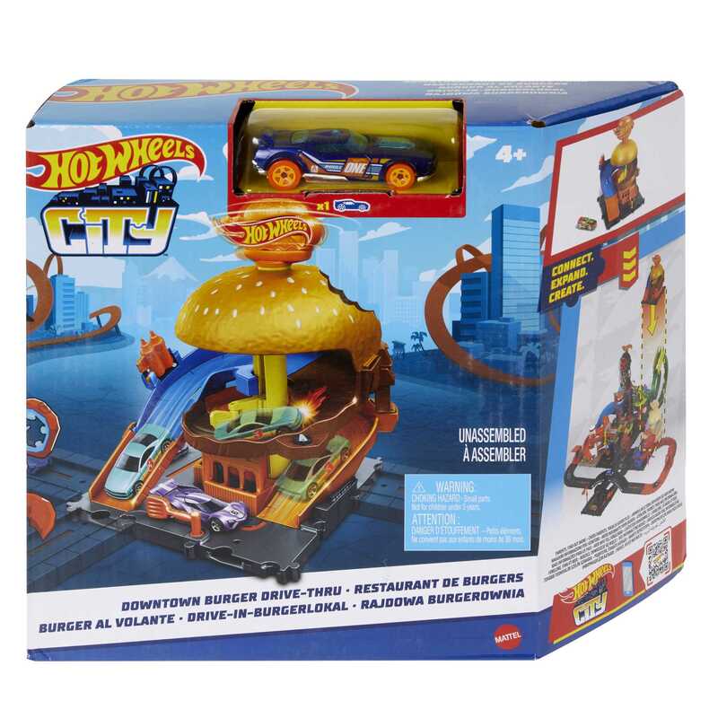 Hot Wheels City Pista De Juguete Tienda De Hamburguesas - Farmacias Arrocha