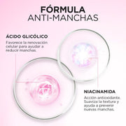 Crema Gel Hidratante Facial Noche L'Oréal Paris Glycolic Bright Antimanchas Ácido Glicólico y Niacinamida 50 ml - Farmacias Arrocha