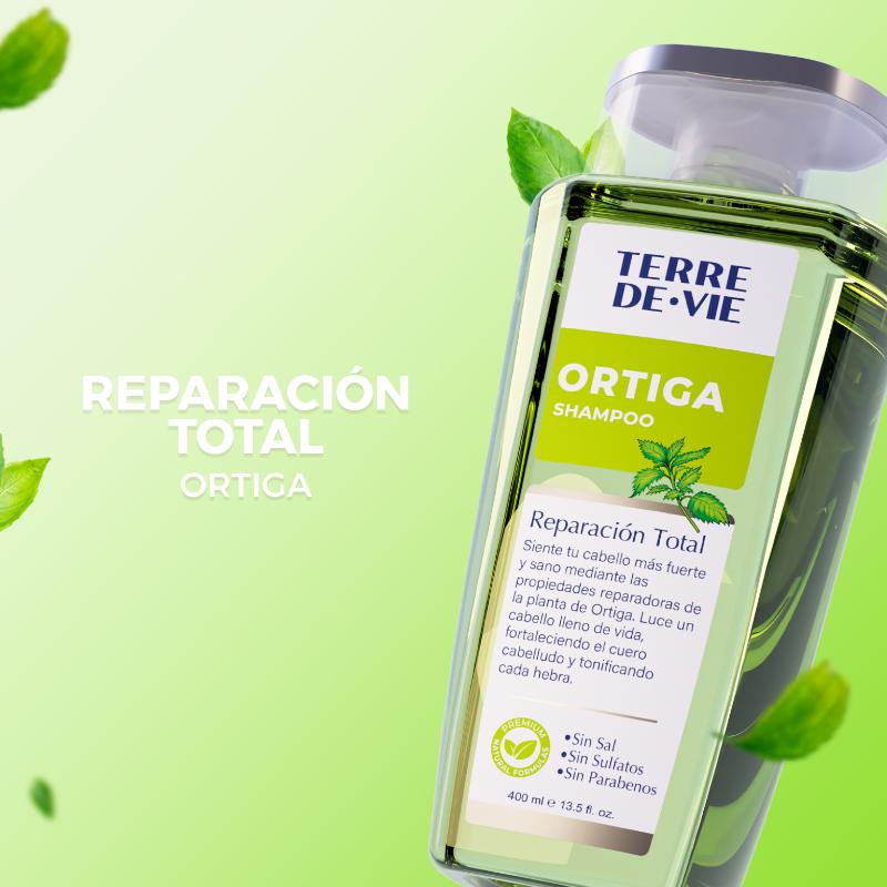 Terre De Vie Shampoo Ortiga Reparación Total 400Ml - Farmacias Arrocha