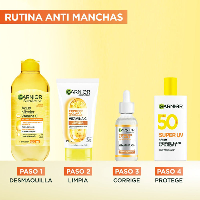 Garnier Express Aclara Gel Limpiador Vitamina C 150 ml - Farmacias Arrocha