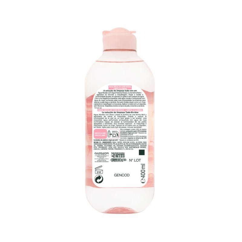 Garnier Skin Active Agua Micelar Con Agua De Rosas - Farmacias Arrocha