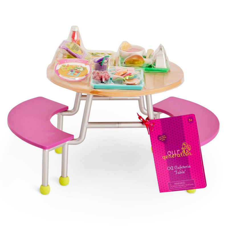 Mesa de Cafetería Escolar – Set de Juego de 23 Piezas para Muñeca de 18” - Farmacias Arrocha