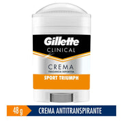 Gillette Clinical Crema Antitranspirante / Desodorante Sport Triumph 48 g - Farmacias Arrocha