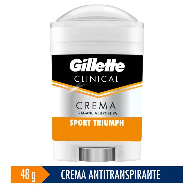 Gillette Clinical Crema Antitranspirante / Desodorante Sport Triumph 48 g - Farmacias Arrocha