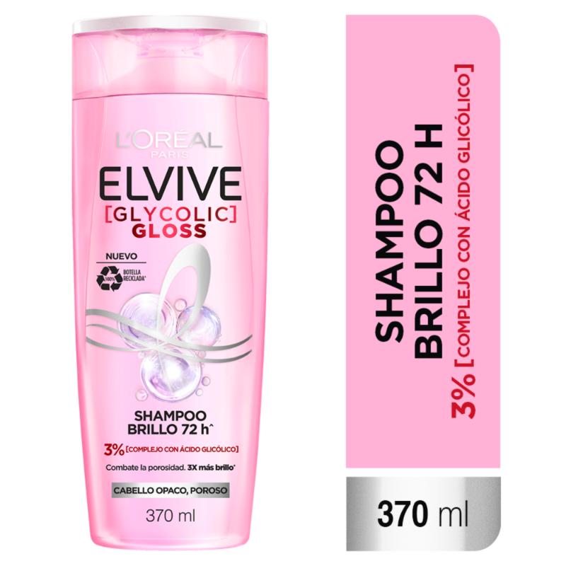 Shampoo L'Oreal Paris Elvive Glycolic Gloss 370 Ml - Farmacias Arrocha