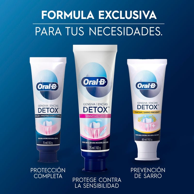Pasta de dientes Oral - B Encías detox Sensitive Care con Flúor 75 ml - Farmacias Arrocha